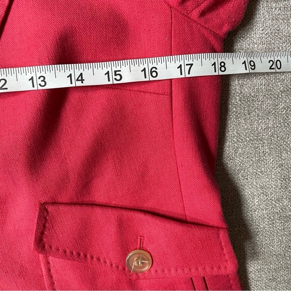 Talbots Grace Fit Linen Blend Classic Coral Blazer Jacket Office Work Summer - Picture 8 of 14